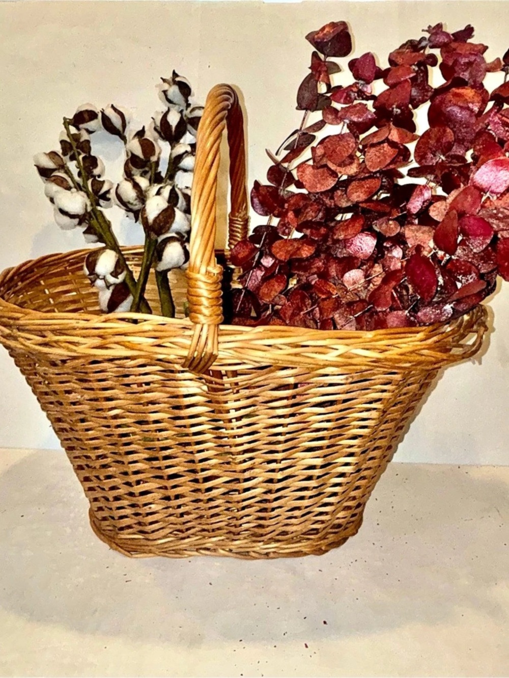 Woven Wicker Basket Brown(flower NOT included)